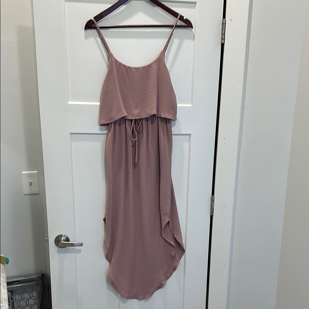 Pink Tiered Sleeveless Sundress
